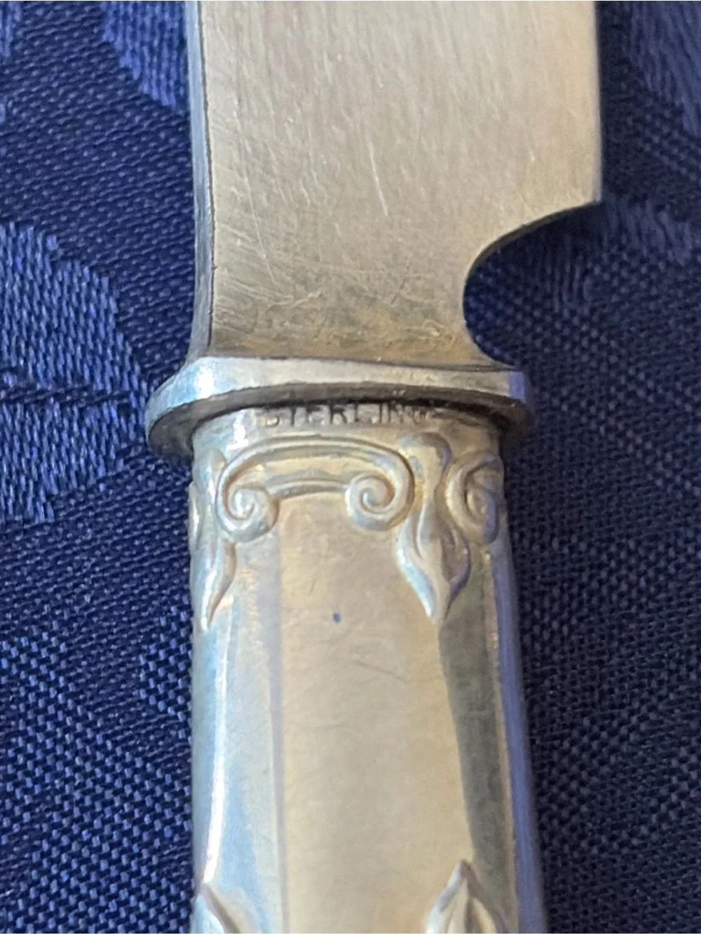 LF&C 6-Piece Nacre Handles w/Sterling Silver Collars And Stainless Knife Set